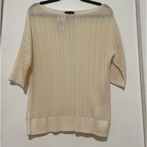 LAFAYETTE 148 New York Cream Women’s T-Shirt  3/4 Sleeves NEW